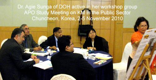 Dr. Agueda Sunga of DOH active in APO study meeting